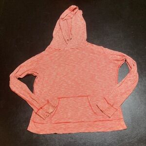 Forever 21 Red and White Striped Hoodie